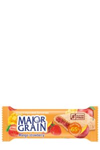 Graudaugu batoniņš ar mango-zemeņu garšu