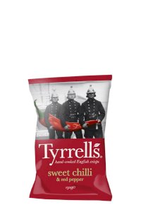 Tyrrell's kartupeļu čipsi ar saldo čili un papriku