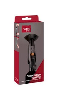 VacuVin Korķu Viļķis Twister Melns