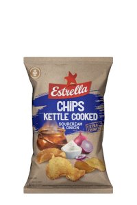 Estrella Kettle Cooked ar krējumu un sīpoliem