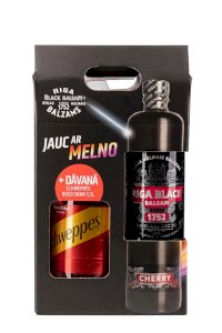 Rīgas Melnais Balzams Ķiršu + Schweppes Russchian 1.5L